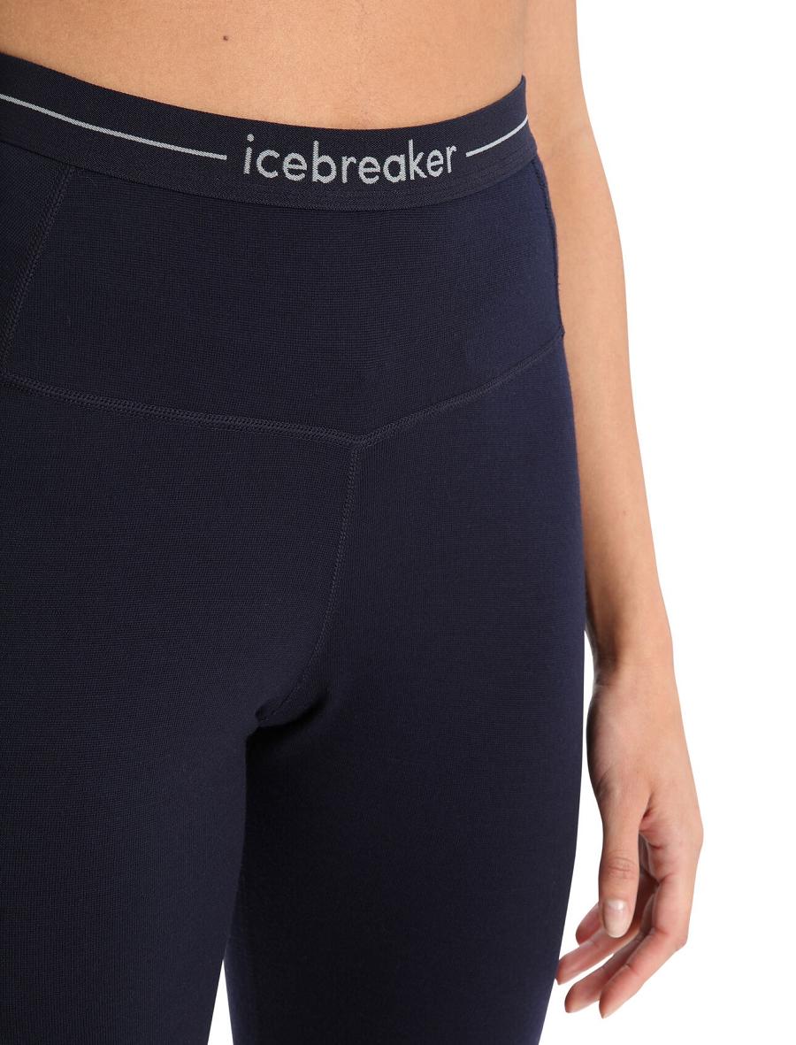 Base Layers Icebreaker Merino 260 Tech High Rise Leggings Damskie Granatowe | PL 1096SGLO